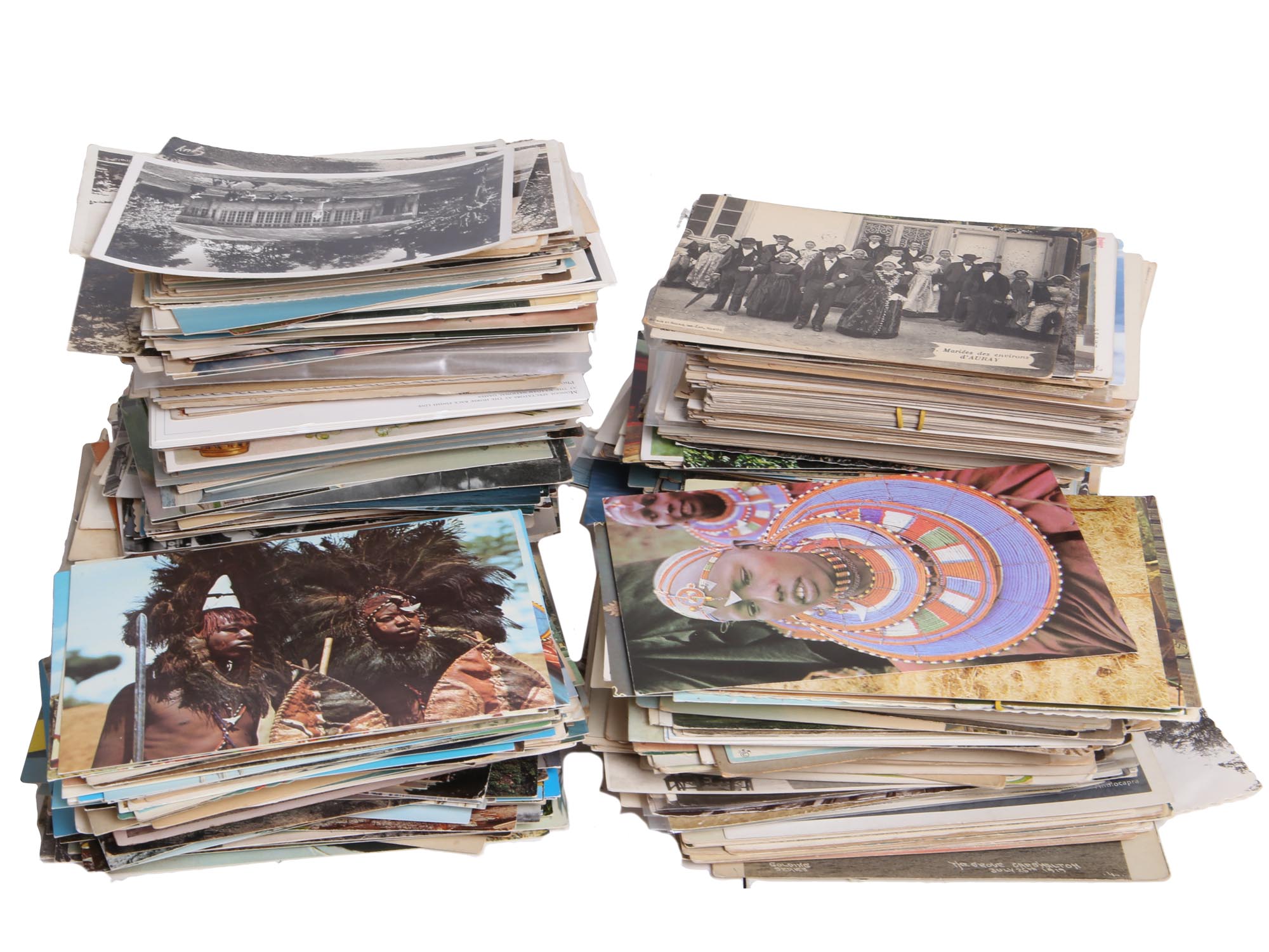 LARGE LOT OF ANTIQUE AND VINTAGE POSTCARDS PIC-0
